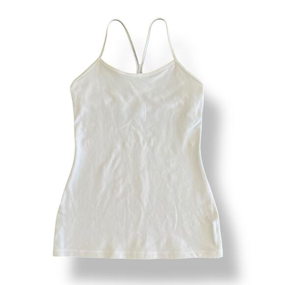 Lululemon Athletica Women’s White Y Strap Tank Size 6 Athletic, Gym, Workout‎ - Picture 1 of 6